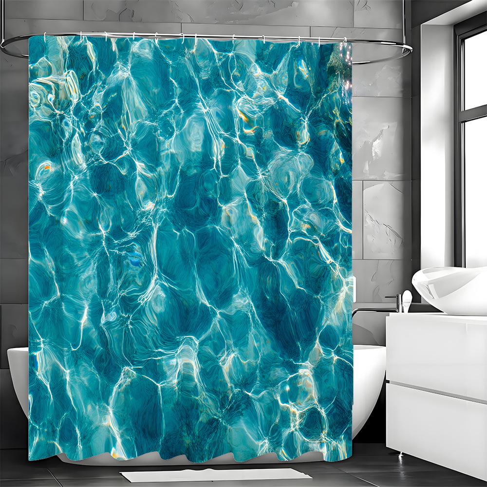Creative Wave Sea Water Shower Curtain Washable Dirt-Resistant Shower Head Waterproof Polyester Bath Curtain For Home Decor W60H190(CM)-1 Pcs
Creative Wave Sea Water Shower Curtain Washable Dirt-Resistant Shower Head Waterproof Polyester Bath Curtain For Home Decor W60H190(CM)-1 Pcs