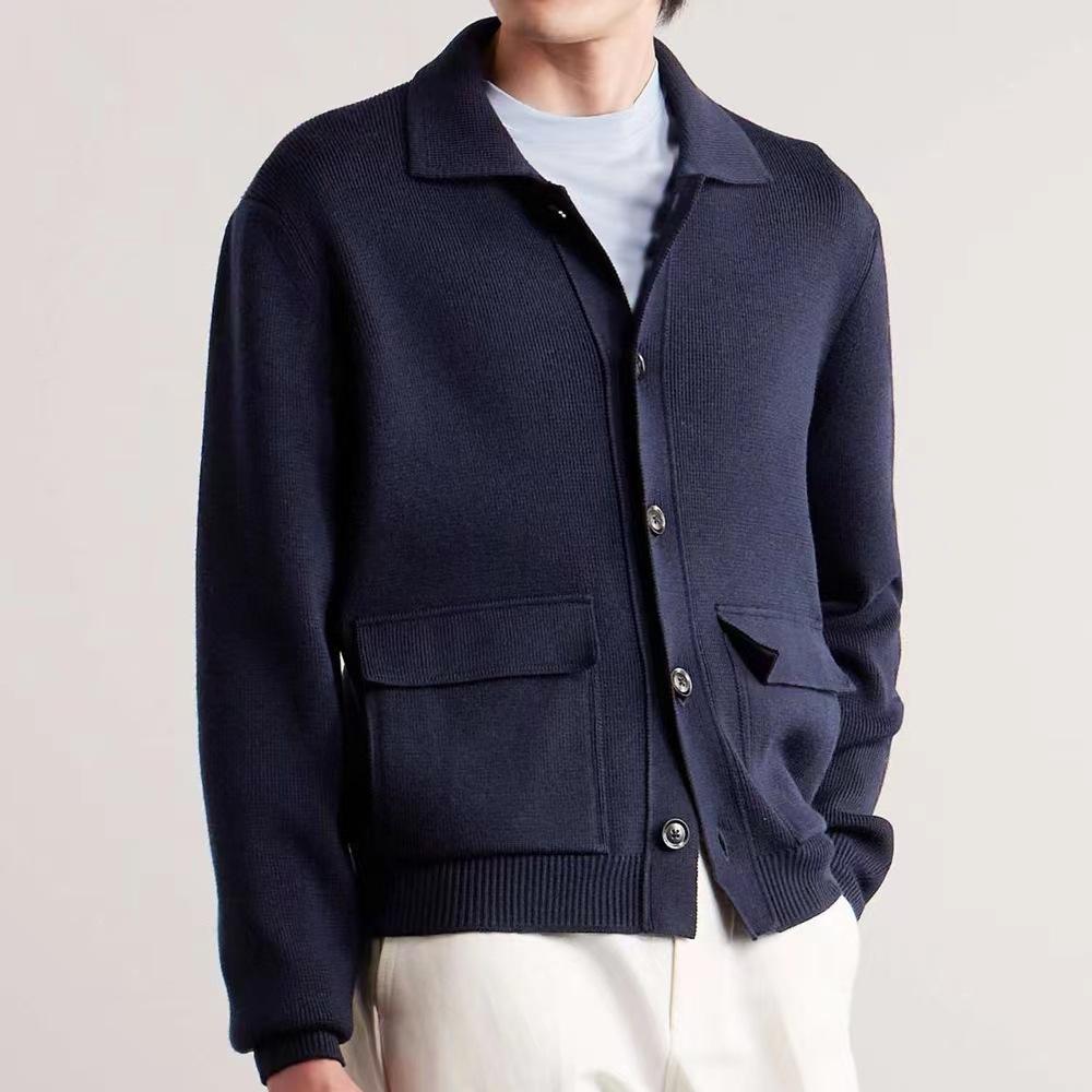 New Versatile Autumn And Winter Cardigan Men S Retro Knitted Sweater Jacket Long Sleeved Heavy Jacquard Sweater 3XL темно-синього кольору
New Versatile Autumn And Winter Cardigan Men S Retro Knitted Sweater Jacket Long Sleeved Heavy Jacquard Sweater 3XL темно-синього кольору