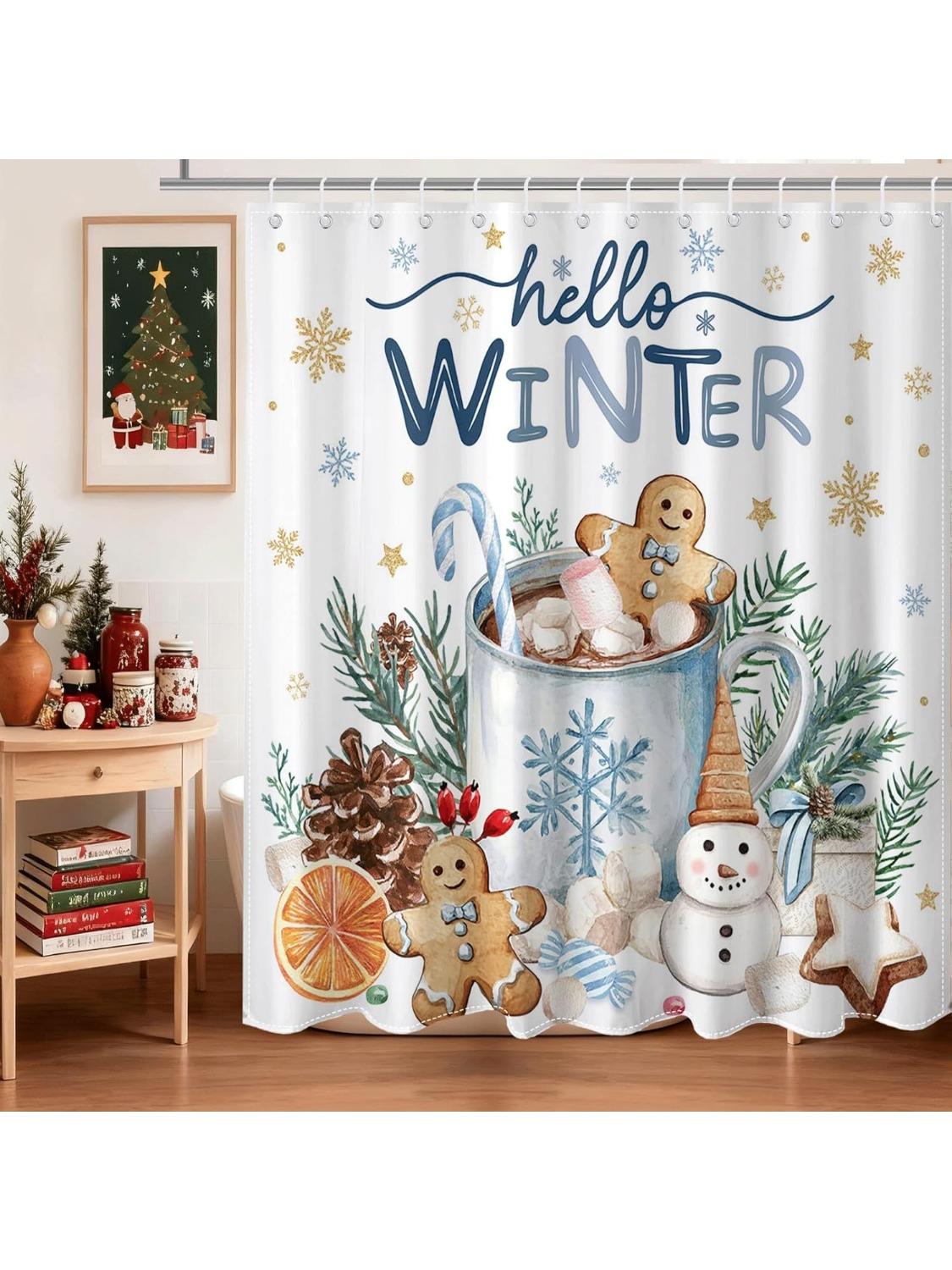 GAEWinter Рождественская шторка для душа для ванной комнаты Синяя Рождественский Пряничный человечек Снеговик Шторка для душа Привет Зима Снежинка Рождествен 90x180cm
GAEWinter Рождественская шторка для душа для ванной комнаты Синяя Рождественский Пряничный человечек Снеговик Шторка для душа Привет Зима Снежинка Рождествен 90x180cm