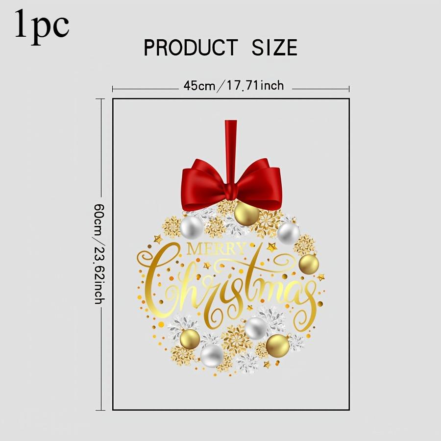 1pc Christmas Decoration Glass Sticker Golden Snowflake Red Bow Christmas Wreath Bedroom Door Window Sticker Static Cling Decals
1pc Christmas Decoration Glass Sticker Golden Snowflake Red Bow Christmas Wreath Bedroom Door Window Sticker Static Cling Decals