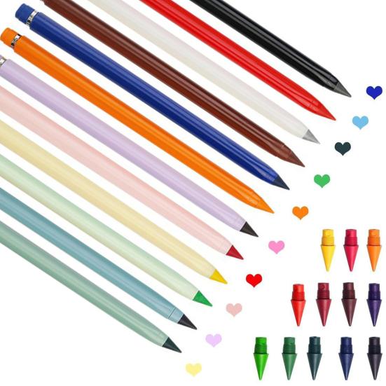 12 Pcs Infinity Forever Pencil Infinite Everlasting Inkless Pencils Set with Eraser And 12 Replacement Tips for Sketch Drawing Writing A
12 Pcs Infinity Forever Pencil Infinite Everlasting Inkless Pencils Set with Eraser And 12 Replacement Tips for Sketch Drawing Writing A