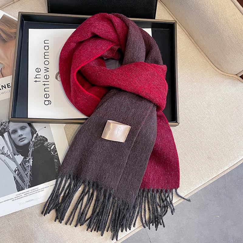 Wool Winter Scarf For Women Warm Gradient Cashmere Scarves Headscarf Solid Lady Shawl Wrap Female Pashmina Bufanda
Wool Winter Scarf For Women Warm Gradient Cashmere Scarves Headscarf Solid Lady Shawl Wrap Female Pashmina Bufanda