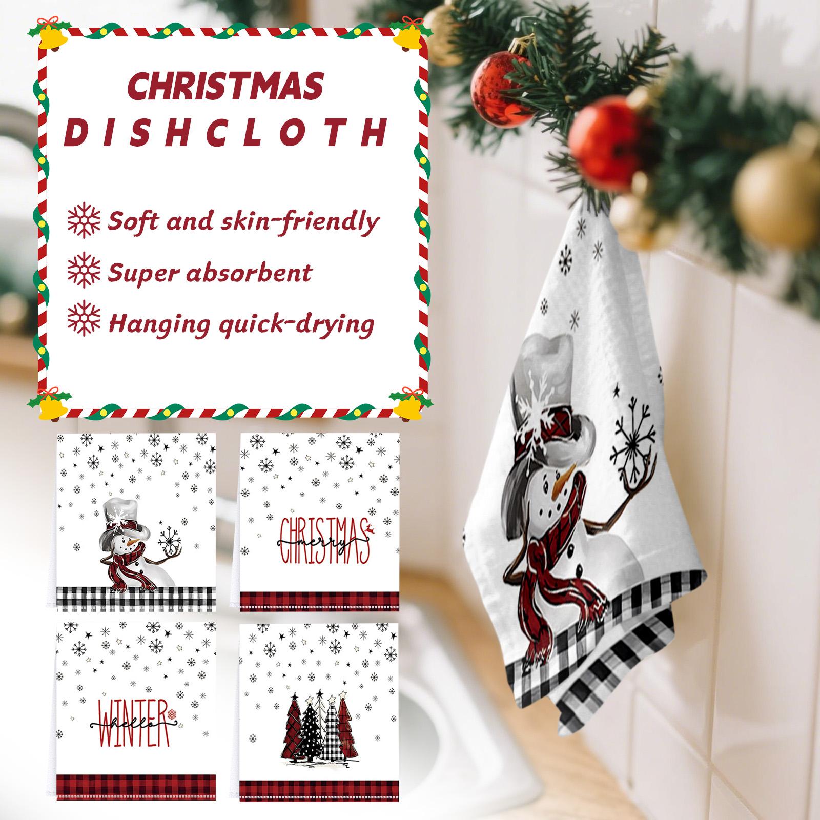 Красный и черный клетчатый снеговик рождественская елка рождественские кухонные полотенца посудные полотенца, повседневные сезонные зимние декоративные полотенца для рук набор из 4 One Size
Красный и черный клетчатый снеговик рождественская елка рождественские кухонные полотенца посудные полотенца, повседневные сезонные зимние декоративные полотенца для рук набор из 4 One Size
