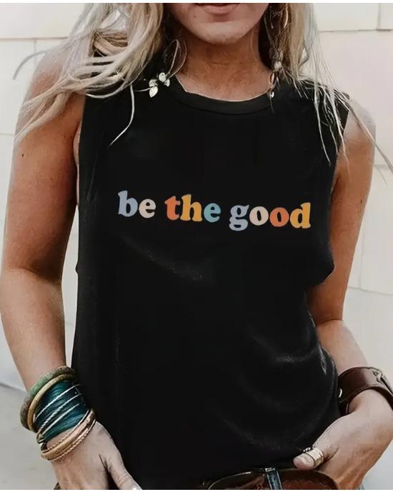 Plus Size Be The Good Letter Print Crew Neck Tank Top, Casual Sleeveless Tank Top For Summer, Women s Plus Size Clothing 1XL чёрный
Plus Size Be The Good Letter Print Crew Neck Tank Top, Casual Sleeveless Tank Top For Summer, Women s Plus Size Clothing 1XL чёрный