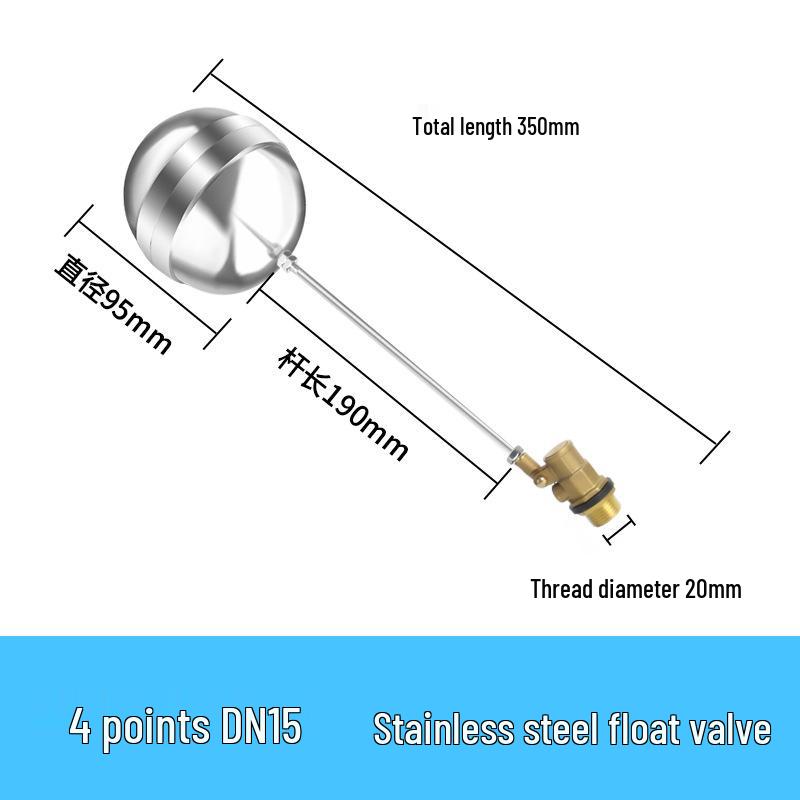 Stainless Steel Water Level Controller with Float Ball Switch and Self-Stop Copper Valve (1/2 , 3/4 , 1 )
Stainless Steel Water Level Controller with Float Ball Switch and Self-Stop Copper Valve (1/2 , 3/4 , 1 )