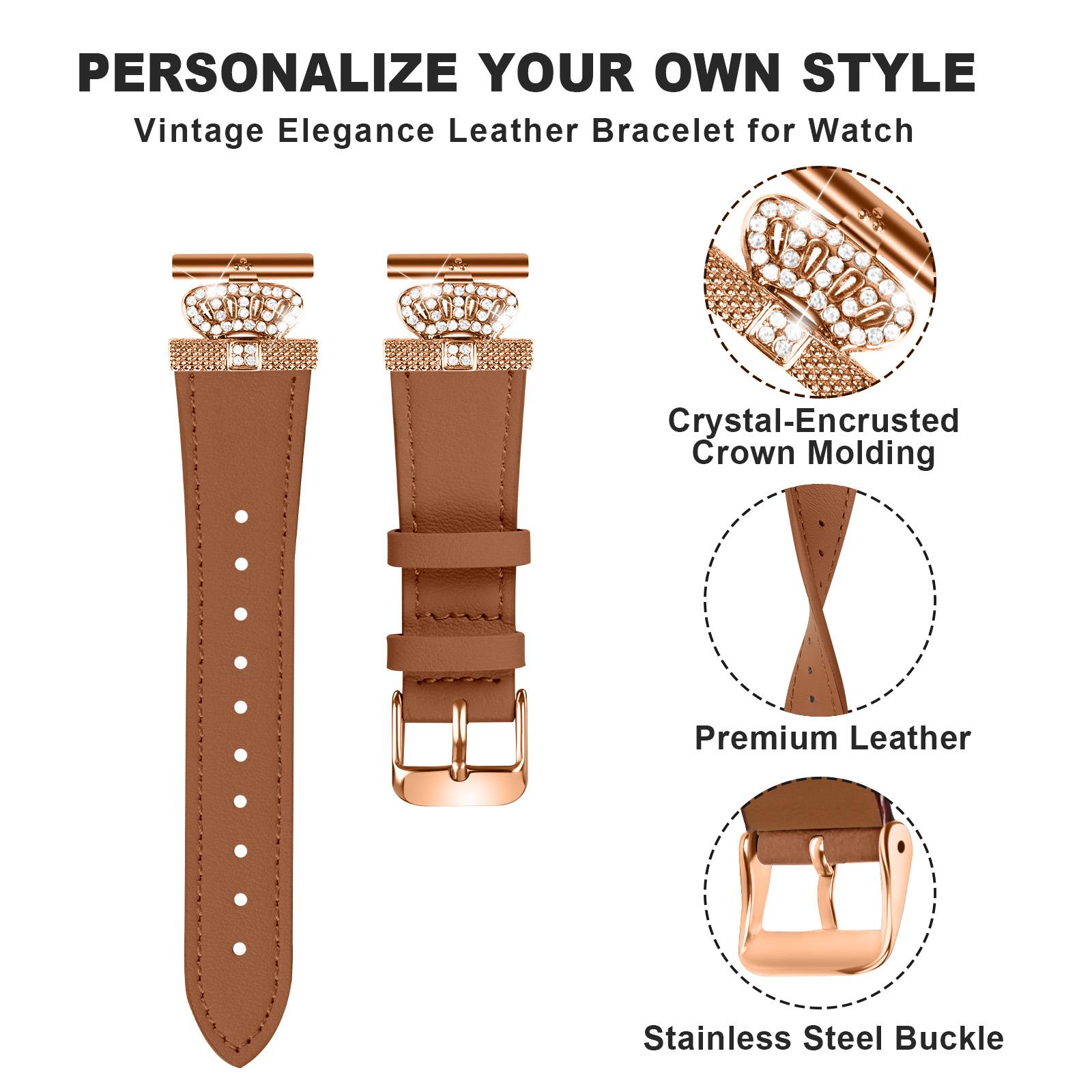 For Garmin Vivomove HR/Vivomove Watch Band Rhinestone Decor Cowhide Strap,Rose Gold Buckle Brown
For Garmin Vivomove HR/Vivomove Watch Band Rhinestone Decor Cowhide Strap,Rose Gold Buckle Brown