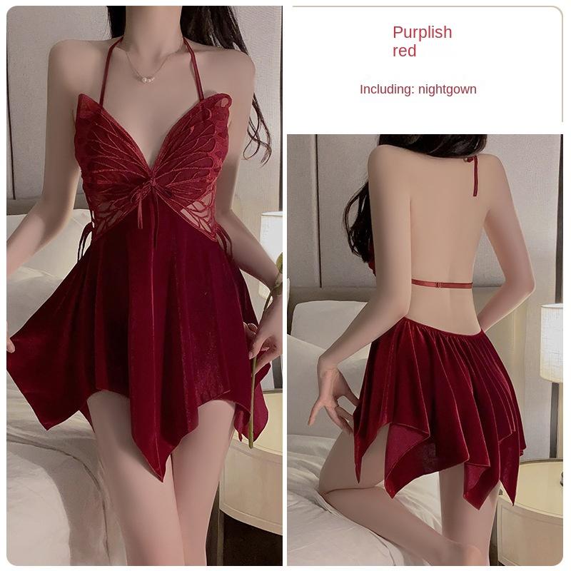 Сексуальные накладки на грудь из ледяного шелка с открытой спиной, бретельки с бантом, пижамы, пижамы, комплект домашней одежды M красный
Сексуальные накладки на грудь из ледяного шелка с открытой спиной, бретельки с бантом, пижамы, пижамы, комплект домашней одежды M красный