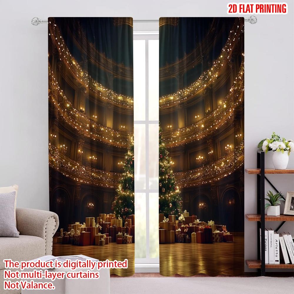 Set Of 2 Flat Printing Merry Christmas Popular Party Window Curtains Polyester Without Electricity Curtain Made W100*H70(CM)-Grommet top&1PCS
Set Of 2 Flat Printing Merry Christmas Popular Party Window Curtains Polyester Without Electricity Curtain Made W100*H70(CM)-Grommet top&1PCS