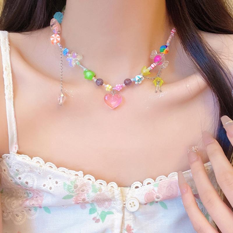 Kpop Goth Y2K Heart Butterfly Pendant Choker Colorful Necklace Clavicle Chain for Women Girl Punk Sweet Aesthetic Jewelry Party
Kpop Goth Y2K Heart Butterfly Pendant Choker Colorful Necklace Clavicle Chain for Women Girl Punk Sweet Aesthetic Jewelry Party