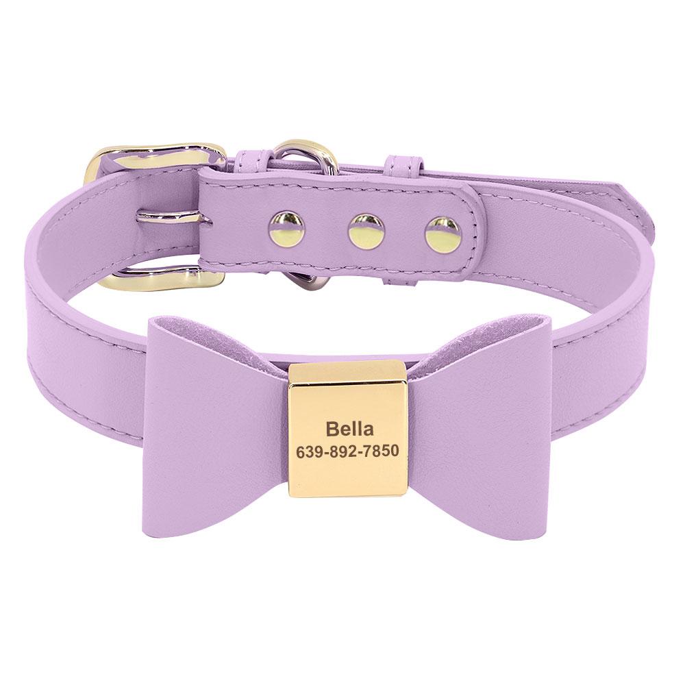 Personalized Dog Collar Cute Bowknot Engraved Dog Collars PU Leather Puppy Cat Necklace Adjustable for Small Medium Large Dogs M фіолетовий
Personalized Dog Collar Cute Bowknot Engraved Dog Collars PU Leather Puppy Cat Necklace Adjustable for Small Medium Large Dogs M фіолетовий
