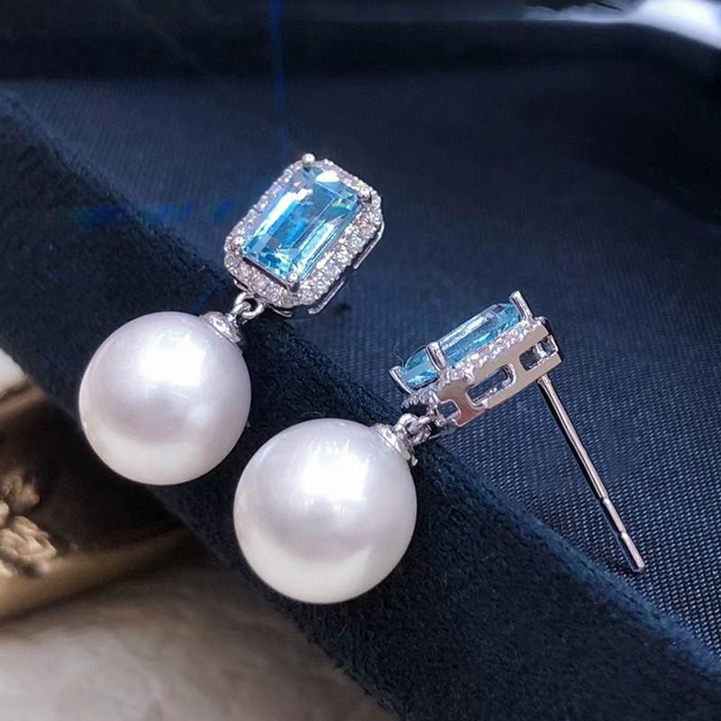Huitan New Simulated Pearl Dangle Earrings with Sky Blue Cubic Zirconia Romantic Accessories for Women Temperament Lady Zircon
Huitan New Simulated Pearl Dangle Earrings with Sky Blue Cubic Zirconia Romantic Accessories for Women Temperament Lady Zircon