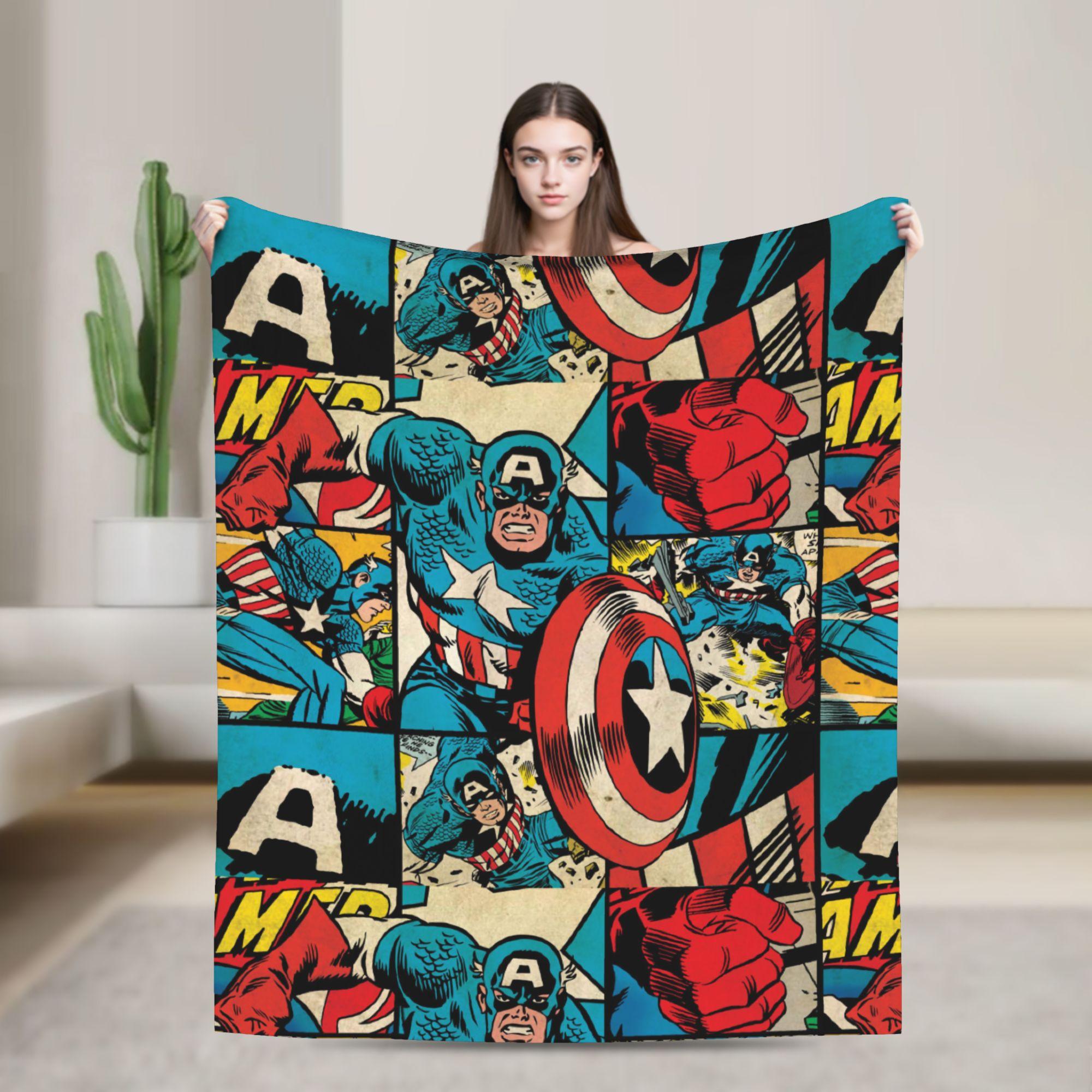 Captain America Flannel Blanket Funny Throw Blanket for Bed Sofa Couch 150*125cm Plush Thin Quilt 75x90cm
Captain America Flannel Blanket Funny Throw Blanket for Bed Sofa Couch 150*125cm Plush Thin Quilt 75x90cm