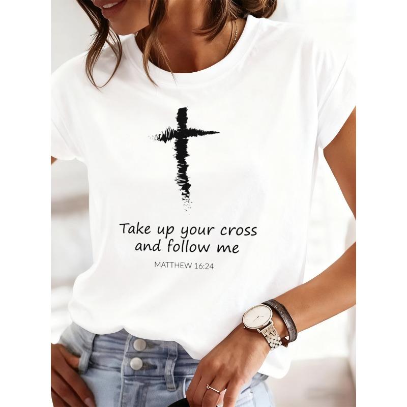 Follow Me Cross Tee Womens Crew Neck T-Shirts White Graphic Funny Hip-Hop Street Style New Spring And Fall Printed T-Shirts, S белый
Follow Me Cross Tee Womens Crew Neck T-Shirts White Graphic Funny Hip-Hop Street Style New Spring And Fall Printed T-Shirts, S белый