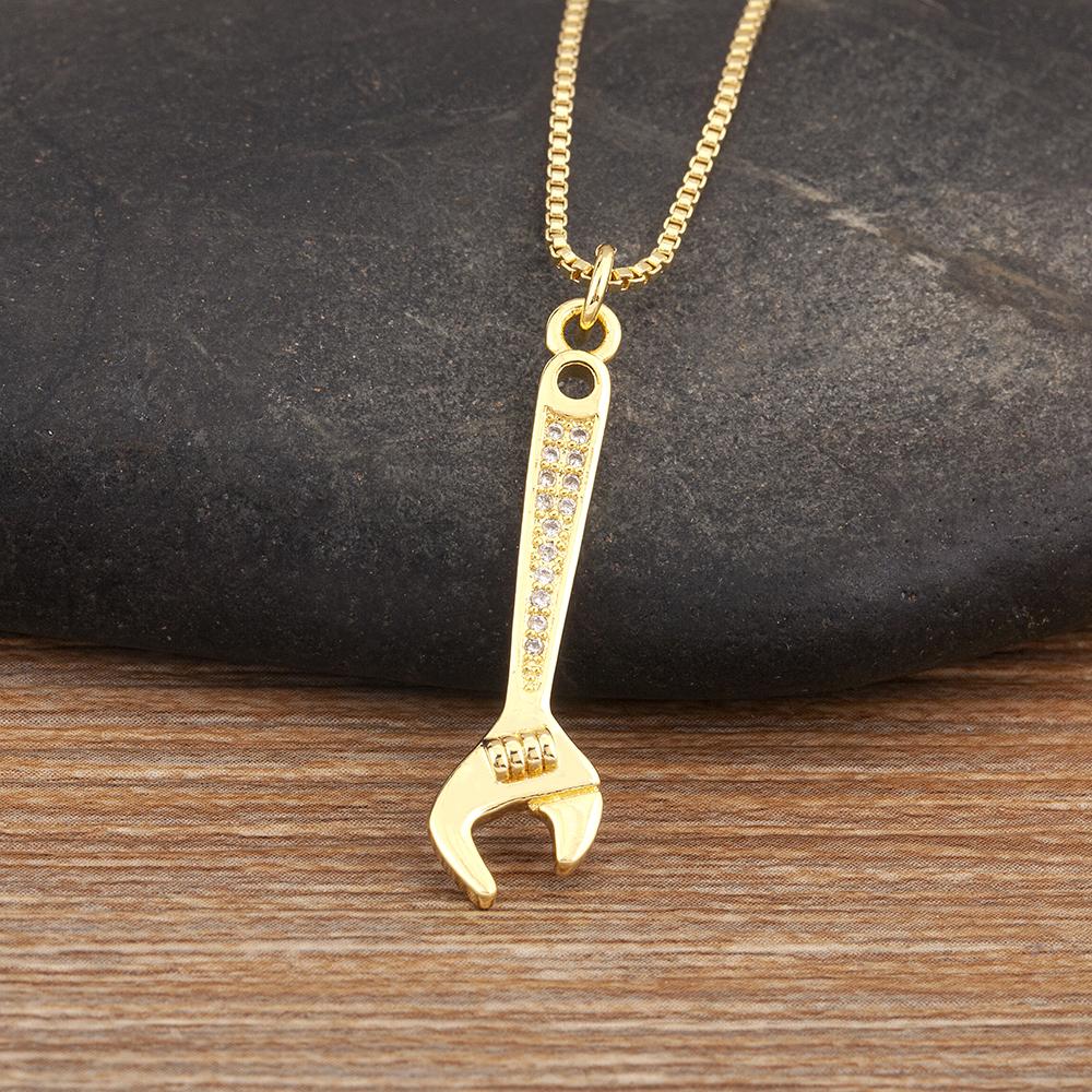 Nidin New Popular Balance Hammer Pliers Shape Charm Pendant Necklace 3 Styles For Women Pave Shiny Crystal Zircon Jewelry Gifts
Nidin New Popular Balance Hammer Pliers Shape Charm Pendant Necklace 3 Styles For Women Pave Shiny Crystal Zircon Jewelry Gifts