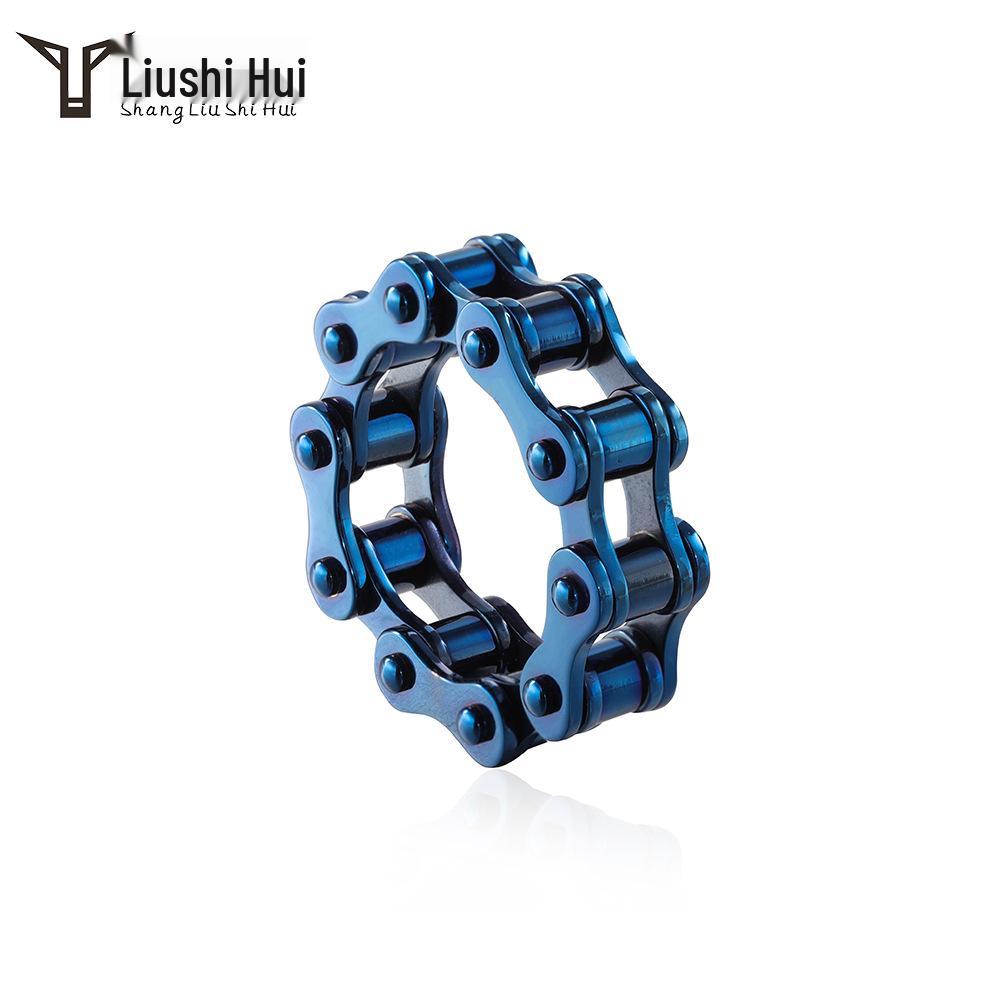 Multicolor Titanium Steel Hip-Hop Chain Ring: European & American Street Style Size 8 
Multicolor Titanium Steel Hip-Hop Chain Ring: European & American Street Style Size 8