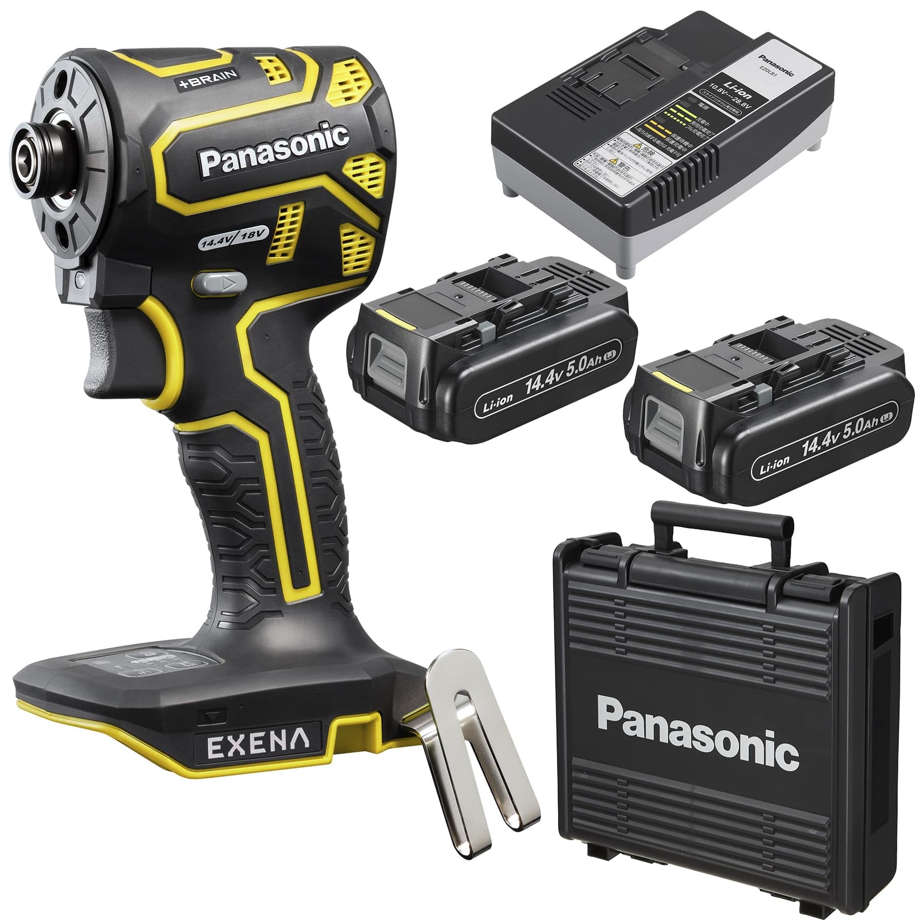 Panasonic Rechargeable Impact Driver EXENA Battery Pack x Case Dual BRAIN Equipped with Electronic Clutch P Series Yellow (14.4V 5.0Ah жовтий
Panasonic Rechargeable Impact Driver EXENA Battery Pack x Case Dual BRAIN Equipped with Electronic Clutch P Series Yellow (14.4V 5.0Ah жовтий