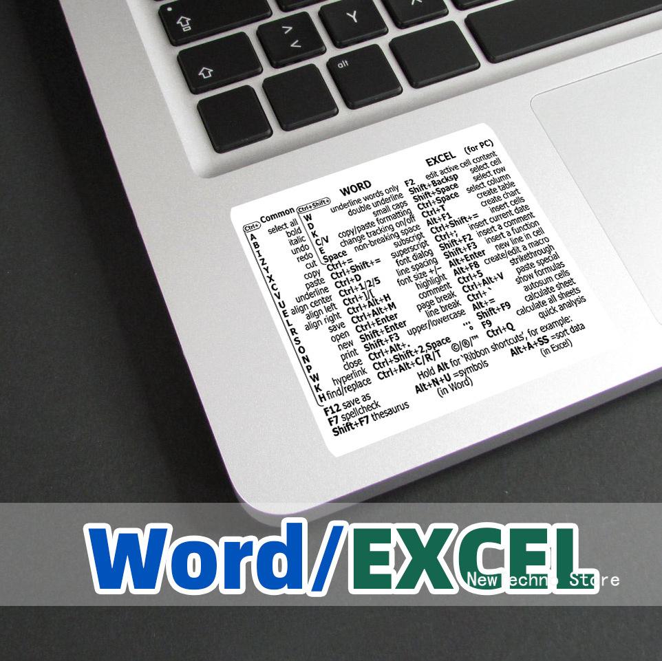 Наклейки со значками горячих клавиш для Word Excel Windows/MAC/OS Графика букв Защитная наклейка для ноутбука
Наклейки со значками горячих клавиш для Word Excel Windows/MAC/OS Графика букв Защитная наклейка для ноутбука