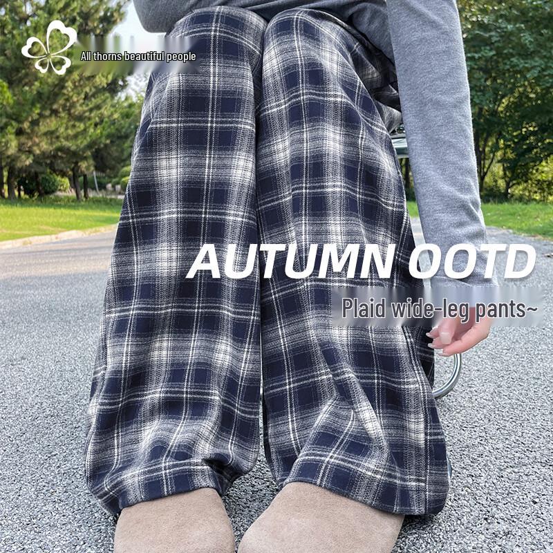 Women s 2025 New Plaid High-Waist Wide-Leg Pants S
Women s 2025 New Plaid High-Waist Wide-Leg Pants S