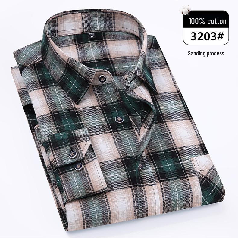 Men s Plaid Long Sleeve Pure Cotton Shirt - Loose, Non-Iron, Plus Size for Middle-Aged and Elderly 41 (135-148 lbs)
Men s Plaid Long Sleeve Pure Cotton Shirt - Loose, Non-Iron, Plus Size for Middle-Aged and Elderly 41 (135-148 lbs)