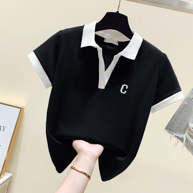 Plus Size Women s V-Neck Polo Shirt - Straight Shoulder, Short Sleeve, Slimming, Tummy-Covering, Summer 2025 Style. L (95-105 jin)
Plus Size Women s V-Neck Polo Shirt - Straight Shoulder, Short Sleeve, Slimming, Tummy-Covering, Summer 2025 Style. L (95-105 jin)