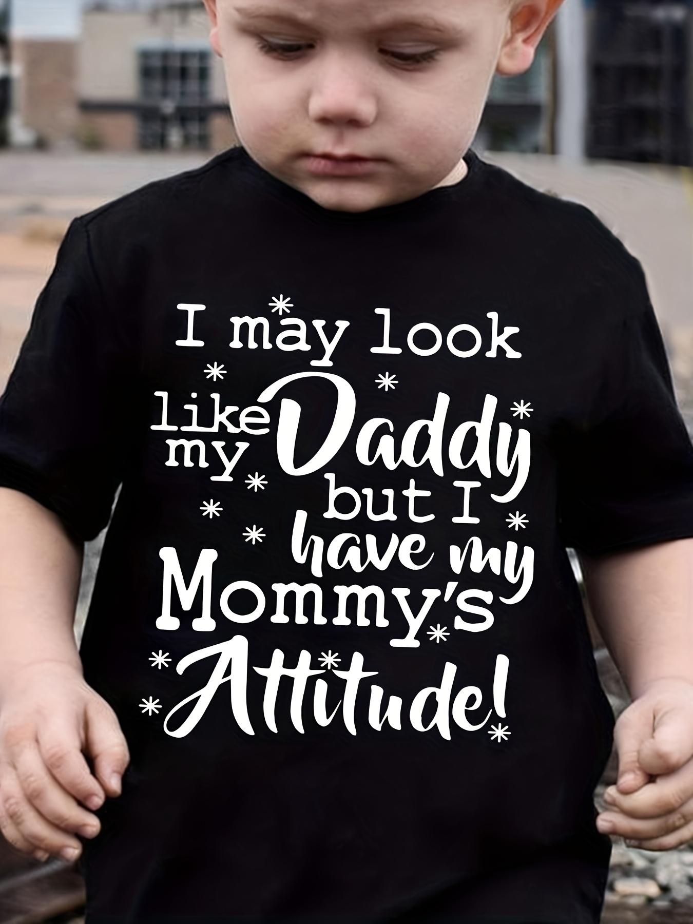 European sizes Summer Boys Fashion Short Sleeve I MAY LOOK LIKE MY DADDY, BUT I HAVE MY MOMMY s ATTITUDE! Letter Print Casual Outdoor Top 98cm чёрный
European sizes Summer Boys Fashion Short Sleeve I MAY LOOK LIKE MY DADDY, BUT I HAVE MY MOMMY s ATTITUDE! Letter Print Casual Outdoor Top 98cm чёрный