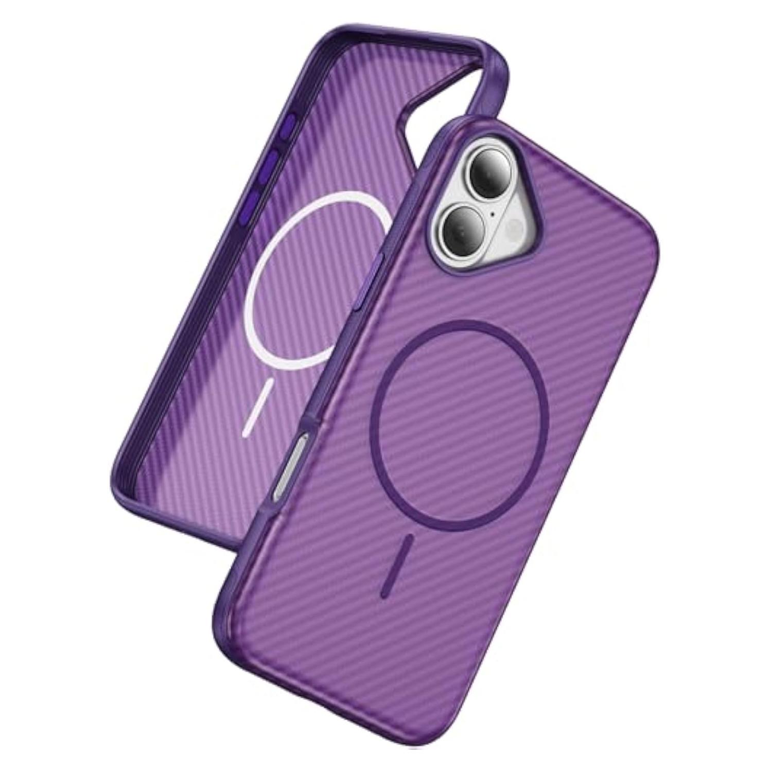 For iPhone 17 Magnetic Case Carbon Fiber Texture PC + TPU Anti-Slip Phone Cover Compatible with MagSafe
For iPhone 17 Magnetic Case Carbon Fiber Texture PC + TPU Anti-Slip Phone Cover Compatible with MagSafe