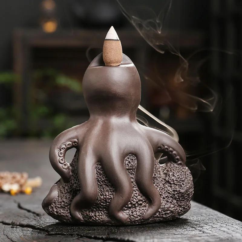 1pc Purple Clay Incense Burner With Creative Octopus Ocean Animal Backflow Incense Holder Incense Stick Burner (Without Incense)
1pc Purple Clay Incense Burner With Creative Octopus Ocean Animal Backflow Incense Holder Incense Stick Burner (Without Incense)