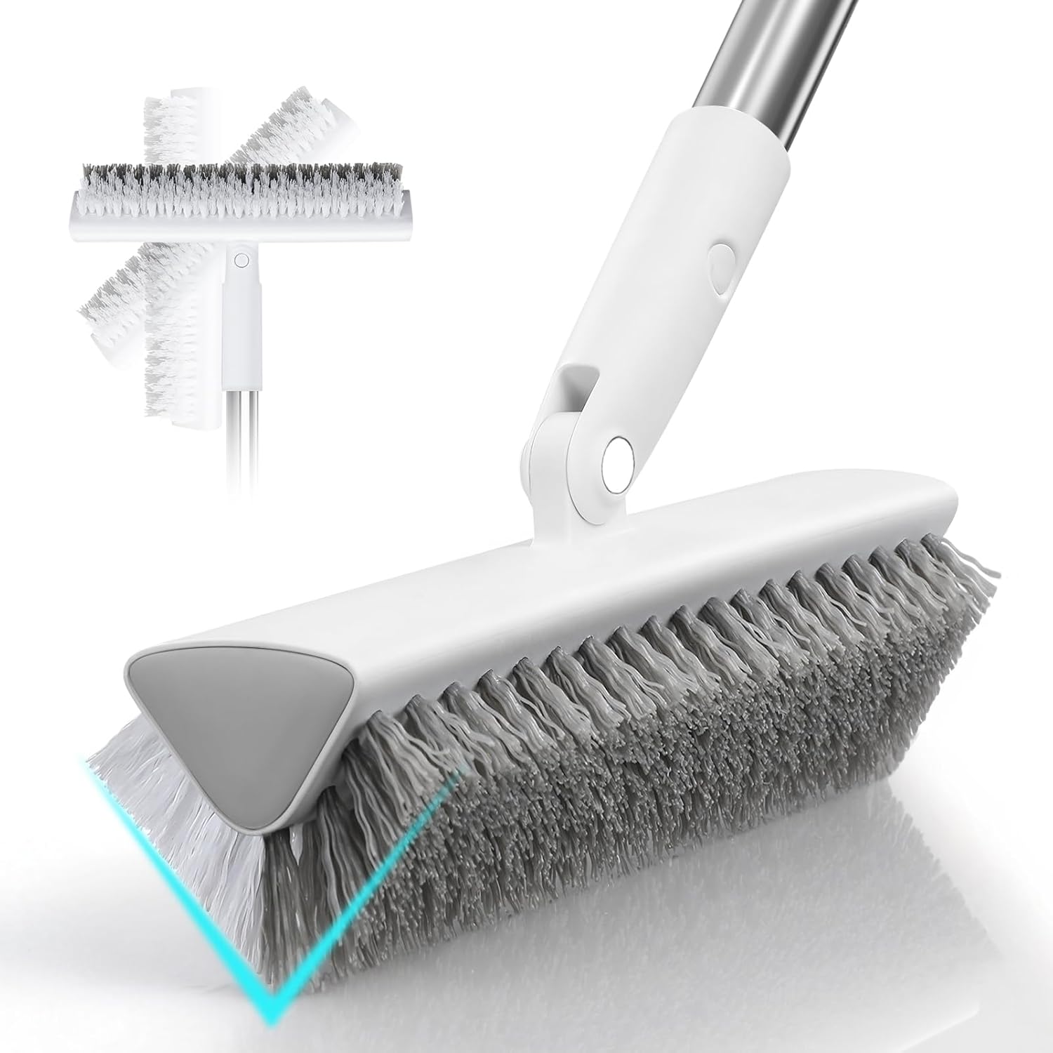 MOPALL Floor Scrub Brush With Long Handle 55 , Dual-Sided Stiff Bristle Grout Brush With 180° Rotatable V-Shape Head, Heavy Duty Shower Cleaning
MOPALL Floor Scrub Brush With Long Handle 55 , Dual-Sided Stiff Bristle Grout Brush With 180° Rotatable V-Shape Head, Heavy Duty Shower Cleaning