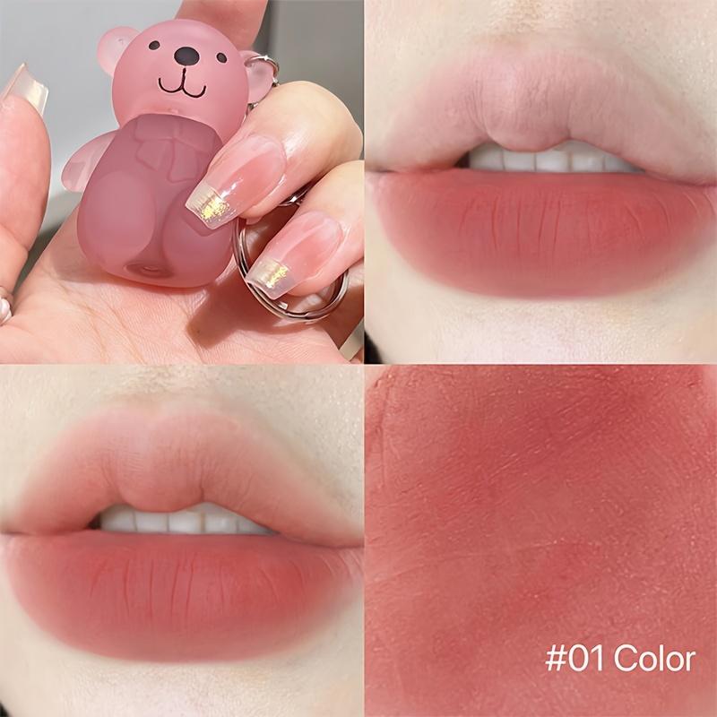 Матовая помада для губ Cute Bear Velvet Lip Clay, шелковистая помада низкой насыщенности с брелоком для удобной переноски 01
Матовая помада для губ Cute Bear Velvet Lip Clay, шелковистая помада низкой насыщенности с брелоком для удобной переноски 01
