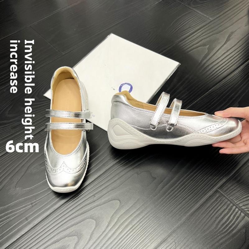 Женская обувь на толстой подошве, Туфли Мэри Джейн на платформе, Однотонные туфли на липучке с двойными полосками, Балетки 40 серебряный
Женская обувь на толстой подошве, Туфли Мэри Джейн на платформе, Однотонные туфли на липучке с двойными полосками, Балетки 40 серебряный