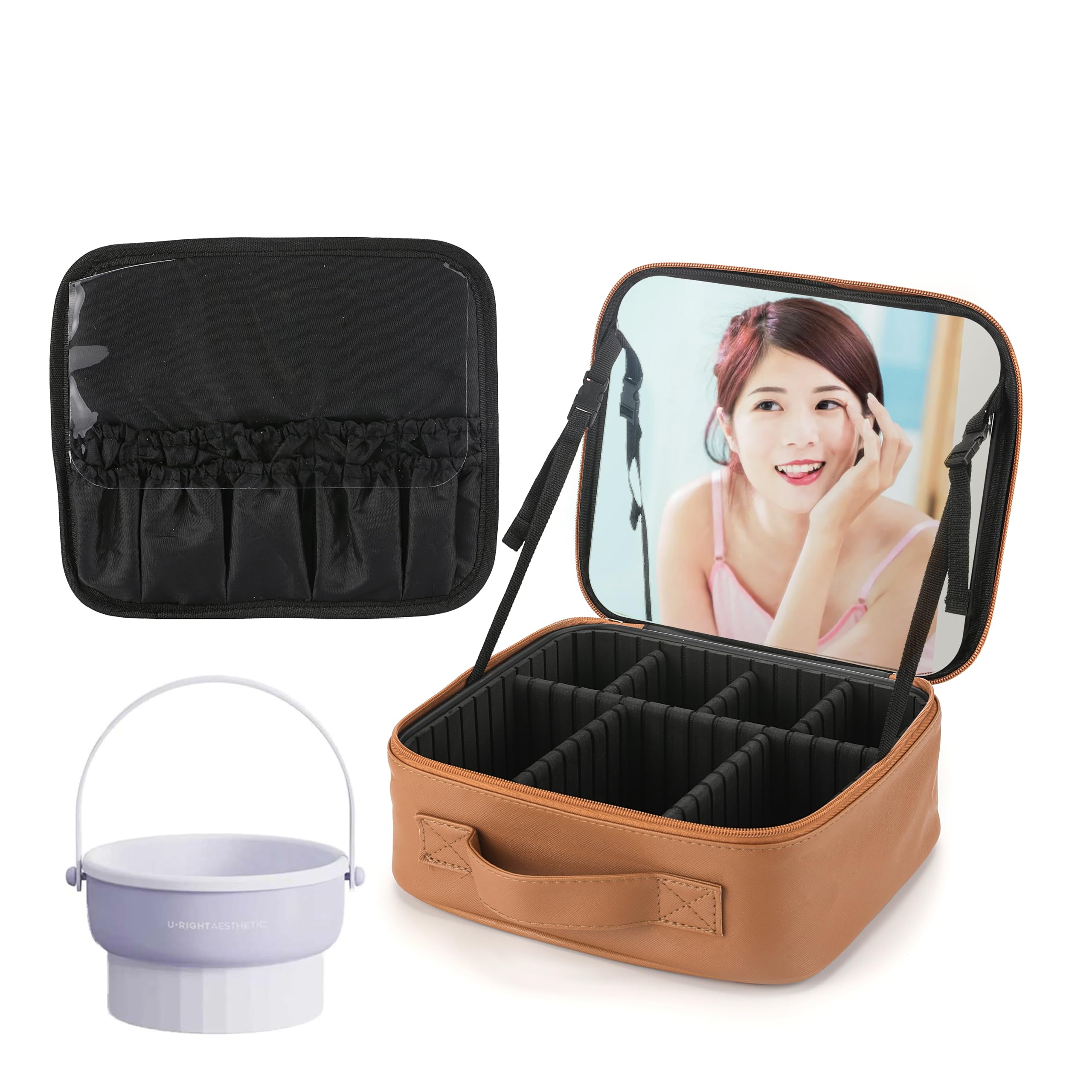LEAFEEL Makeup Box with Large Capacity Cosmetic Cosmetic Travel Cosmetic Skin Care Makeup Brush Skin Care Storage Professional Makeup Pouch with
LEAFEEL Makeup Box with Large Capacity Cosmetic Cosmetic Travel Cosmetic Skin Care Makeup Brush Skin Care Storage Professional Makeup Pouch with