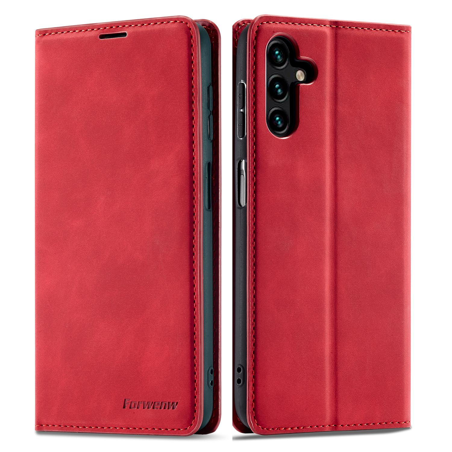 FORWENW Fantasy Series for Samsung Galaxy A34 5G Foldable Stand Wallet Case Skin-touch Leather Phone Cover Red
FORWENW Fantasy Series for Samsung Galaxy A34 5G Foldable Stand Wallet Case Skin-touch Leather Phone Cover Red