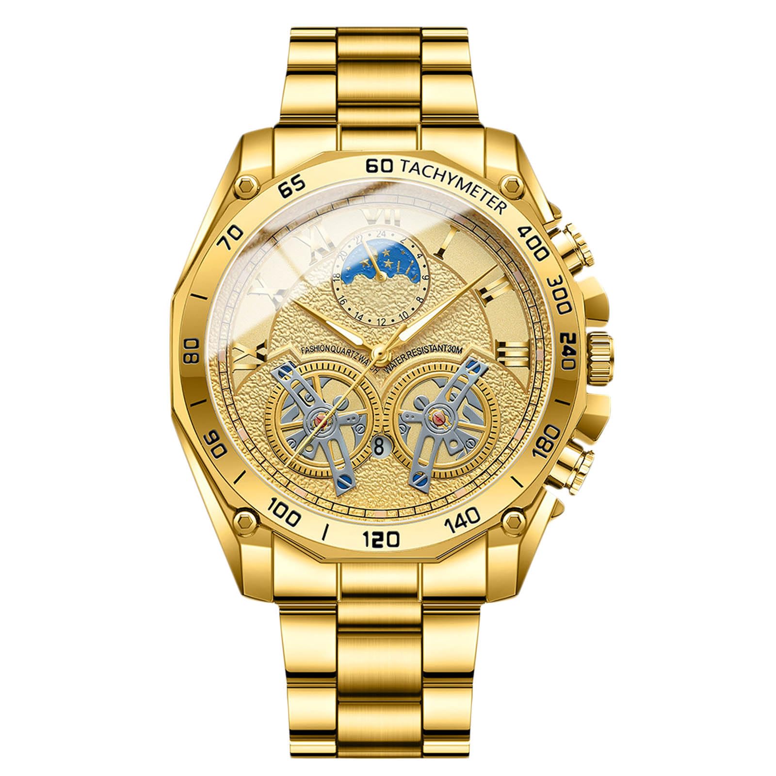 RORIOS Men s Business Watch with Date Display, Luminous Hands, Water Resistant, Moon Phase, Multifunctional Quartz Wristwatch, Suitable for Work, Comm
RORIOS Men s Business Watch with Date Display, Luminous Hands, Water Resistant, Moon Phase, Multifunctional Quartz Wristwatch, Suitable for Work, Comm