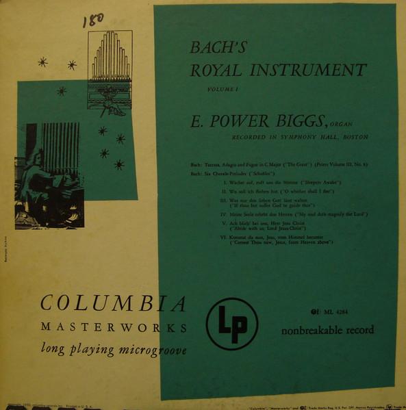 LP Record E. POWER BIGGS Bachs Royal Instrument Volume 1 ML4284 COLUMBIA MASTE 1950 US Classical Used
LP Record E. POWER BIGGS Bachs Royal Instrument Volume 1 ML4284 COLUMBIA MASTE 1950 US Classical Used
