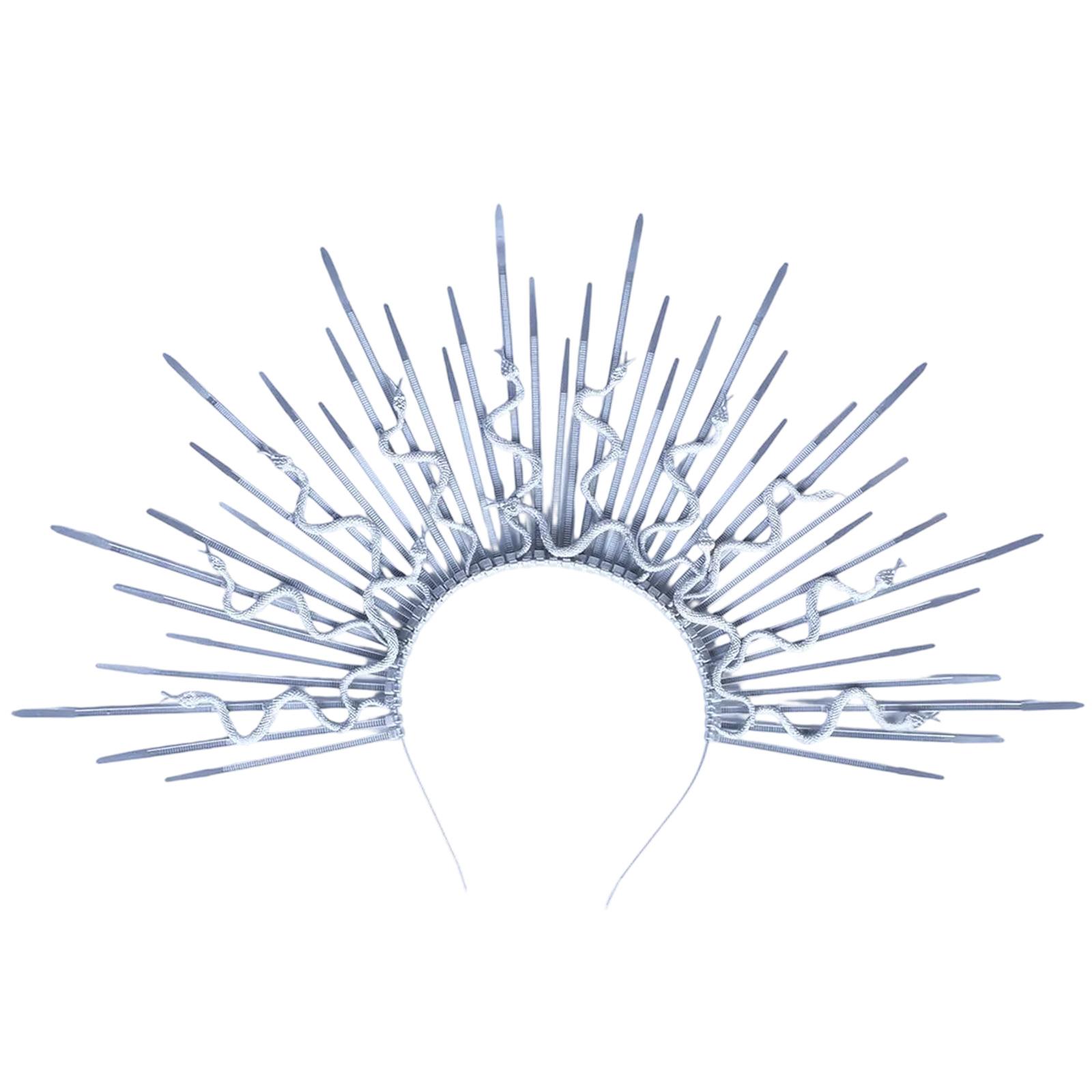 Медуза Змеиная Повязка на Голову Художественный Готический Головной Убор для Вечеринки Косплея Аксессуар для Музыкальных Фестивалей Ночных Клубов Лайвхаусов серебряный
Медуза Змеиная Повязка на Голову Художественный Готический Головной Убор для Вечеринки Косплея Аксессуар для Музыкальных Фестивалей Ночных Клубов Лайвхаусов серебряный