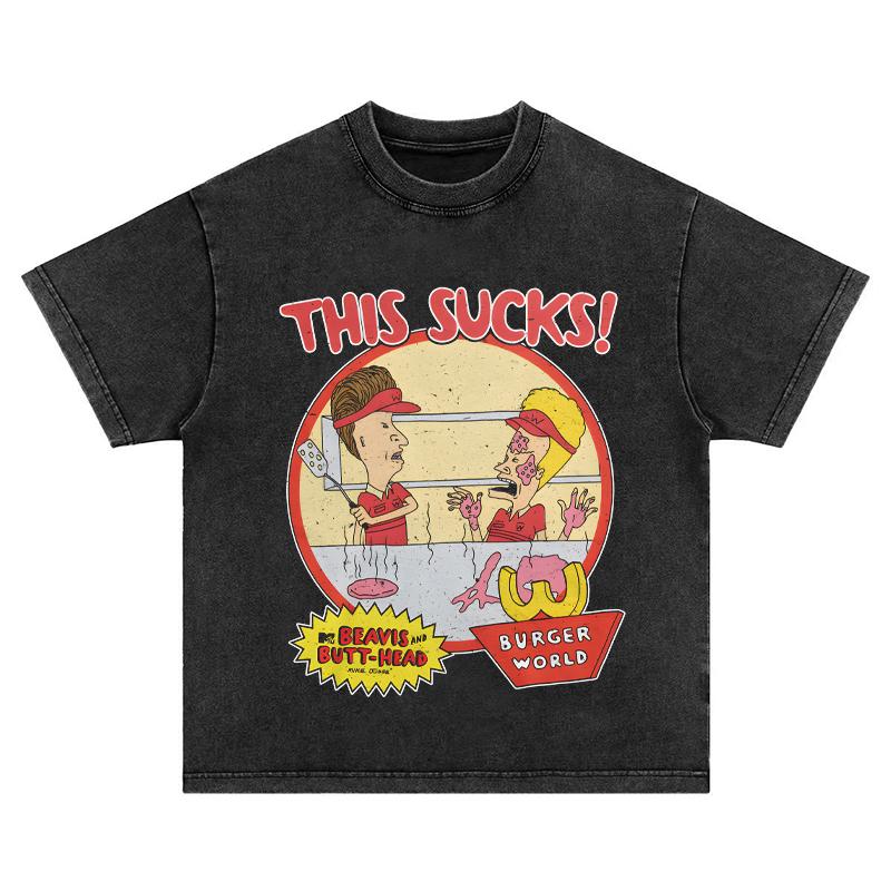Beavis and ButtHead Do America TShirt Mens Washed Old Short Sleeve American Vintage High Street Cotton Mens and Womens Top M
Beavis and ButtHead Do America TShirt Mens Washed Old Short Sleeve American Vintage High Street Cotton Mens and Womens Top M
