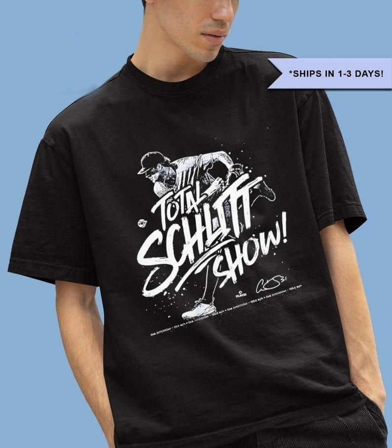 Total Schlitt Show Baseball Pitcher Graphic Black T shirt L
Total Schlitt Show Baseball Pitcher Graphic Black T shirt L