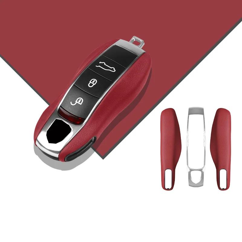 Роскошный чехол из натуральной кожи для Porsche Boxster Cayman Panamera Cayenne Macan 718/911 Taycan, защитный брелок для ключей
Роскошный чехол из натуральной кожи для Porsche Boxster Cayman Panamera Cayenne Macan 718/911 Taycan, защитный брелок для ключей