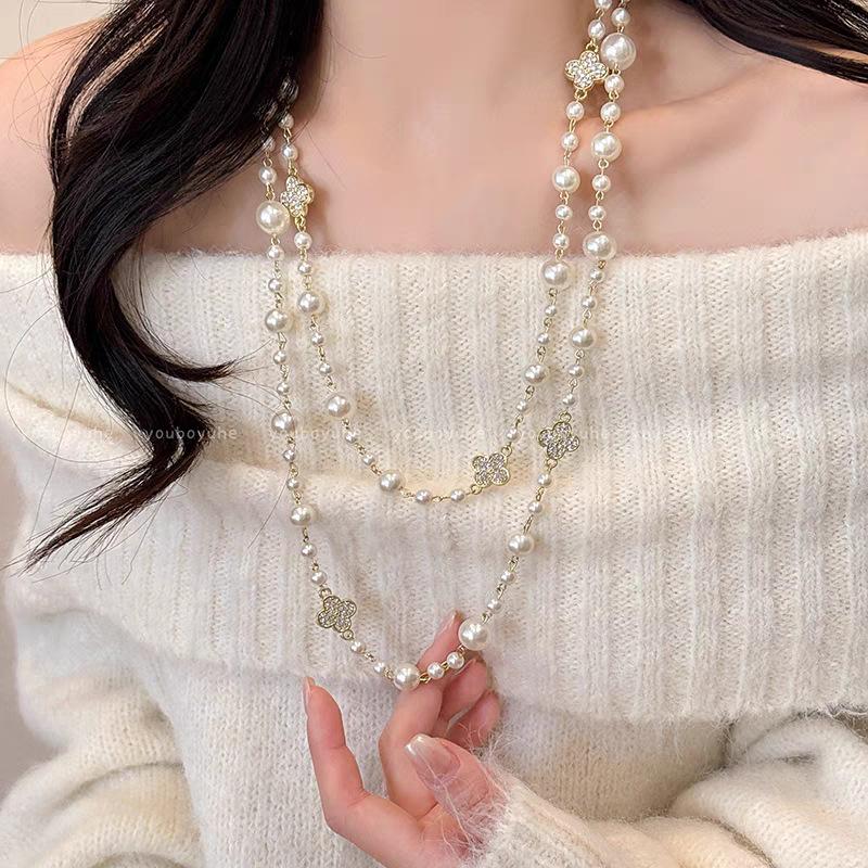 New Arrival Four-leaf Clover Necklace Longaccessible Luxuryclassyeasiest for Matchsweater Chain Elegancecasualfall and Winter Necklace Jewelry
New Arrival Four-leaf Clover Necklace Longaccessible Luxuryclassyeasiest for Matchsweater Chain Elegancecasualfall and Winter Necklace Jewelry