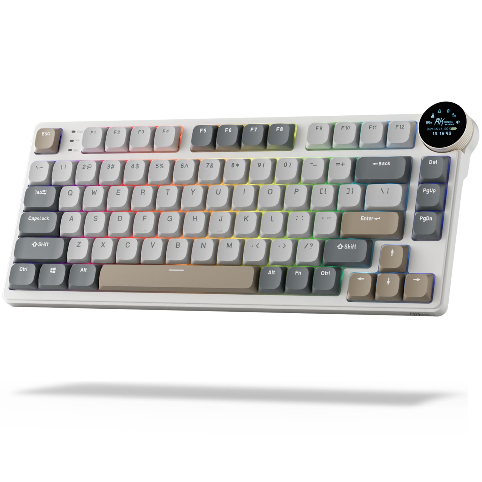 RK ROYAL KLUDGE N80 Mechanical Keyboard with Smart Display and Top Mount Wireless Mechanical Keyboard Hot Software 80 Keys Knobs, 75% BT/2.4G/USB-C,
RK ROYAL KLUDGE N80 Mechanical Keyboard with Smart Display and Top Mount Wireless Mechanical Keyboard Hot Software 80 Keys Knobs, 75% BT/2.4G/USB-C,