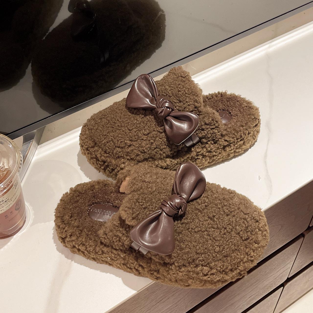 Thick-soled bows, one-pedal fluffy shoes, children wear new Doudou cotton shoes in autumn and winter, and fleece. 40 хакі
Thick-soled bows, one-pedal fluffy shoes, children wear new Doudou cotton shoes in autumn and winter, and fleece. 40 хакі