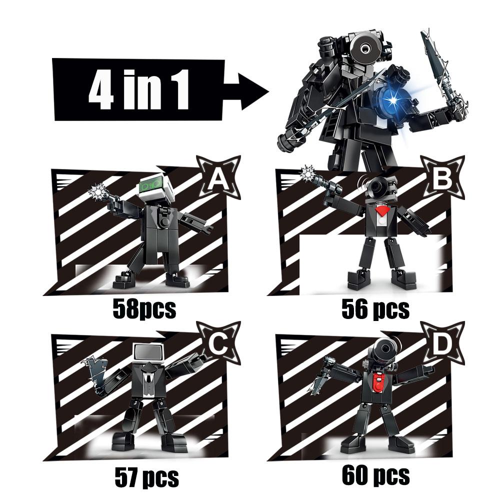 Riceblock Skibidi Toilet Man VS Monitor Man 4 в 1 серии Строительные блоки Кирпичи Детские игрушки для мальчиков Рождественский подарок
Riceblock Skibidi Toilet Man VS Monitor Man 4 в 1 серии Строительные блоки Кирпичи Детские игрушки для мальчиков Рождественский подарок