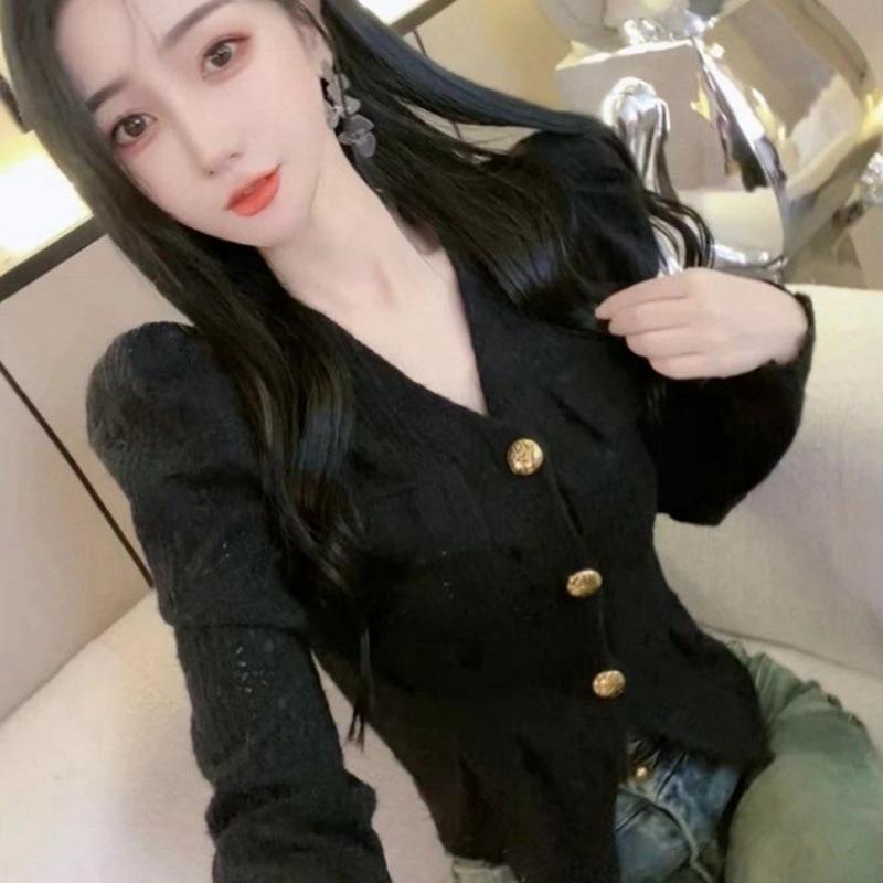 French Red Bubble Sleeve Knit Top - 2025 Autumn/Winter Slim Fit Women s Base Layer XXS under 35kg чёрный
French Red Bubble Sleeve Knit Top - 2025 Autumn/Winter Slim Fit Women s Base Layer XXS under 35kg чёрный