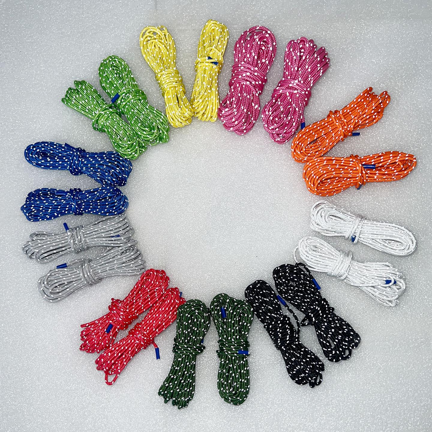 High-Strength Reflective Camping Rope: 1.5-6mm, Durable, Wear-Resistant, Ideal for Tent Tie-Downs
High-Strength Reflective Camping Rope: 1.5-6mm, Durable, Wear-Resistant, Ideal for Tent Tie-Downs