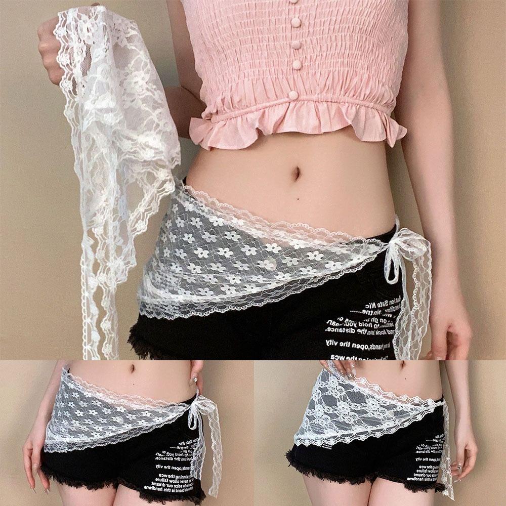 Embroidered Flower Triangle Headscarf See Through Lace Headwear Jeans Decoration 2 
Embroidered Flower Triangle Headscarf See Through Lace Headwear Jeans Decoration 2