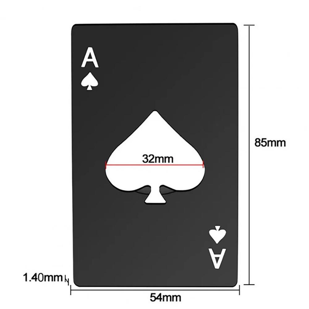 Bottle Opener Creative Poker Shaped Bottle Can Opener Stainless Steel Credit Card Size Bar Restaurant Beer Metal Opening Tool
Bottle Opener Creative Poker Shaped Bottle Can Opener Stainless Steel Credit Card Size Bar Restaurant Beer Metal Opening Tool