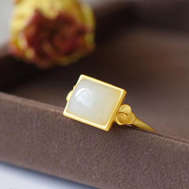 925 Sterling Silver Jewelry 24K Gold Plated Natural Square Jade Finger Rings for Women Wedding Party Jewelry Girls Friend Gift resizable золотий
925 Sterling Silver Jewelry 24K Gold Plated Natural Square Jade Finger Rings for Women Wedding Party Jewelry Girls Friend Gift resizable золотий