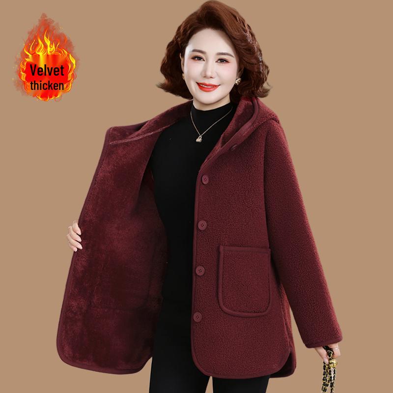 Mom s Fashionable Winter Hooded Fleece Lined Cotton Jacket for Middle-Aged & Elderly Women XL (90-105 jin)
Mom s Fashionable Winter Hooded Fleece Lined Cotton Jacket for Middle-Aged & Elderly Women XL (90-105 jin)