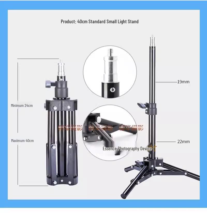 Photography Tripod Stand: Adjustable 2m-5m, Single/Double Use, Large/Small Boom, Stainless Steel.
Photography Tripod Stand: Adjustable 2m-5m, Single/Double Use, Large/Small Boom, Stainless Steel.