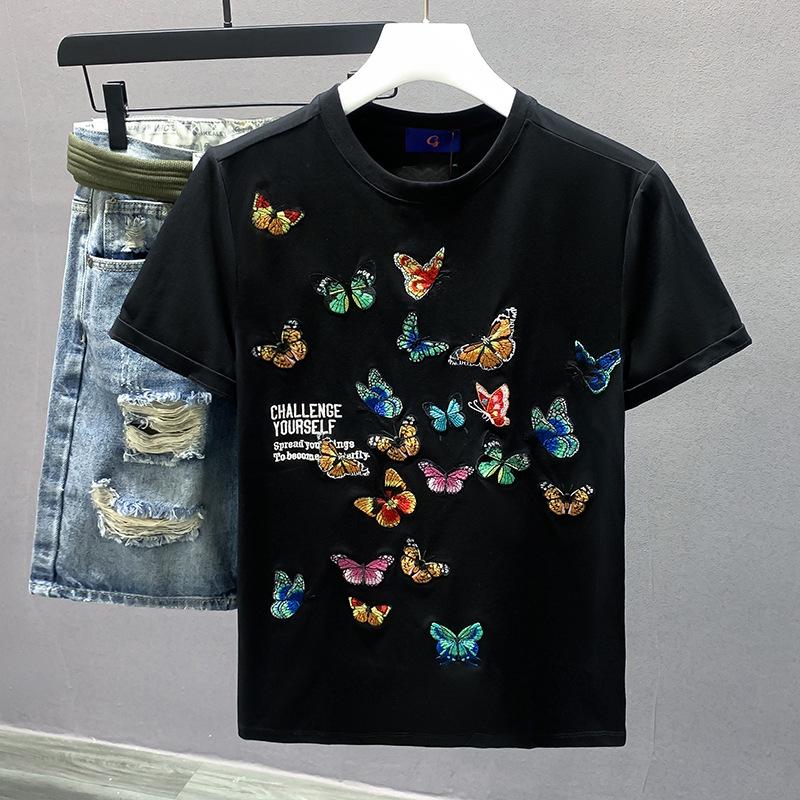 Мужская футболка свободного кроя с вышитыми бабочками 2024 года из хлопка XXL чёрный
Мужская футболка свободного кроя с вышитыми бабочками 2024 года из хлопка XXL чёрный